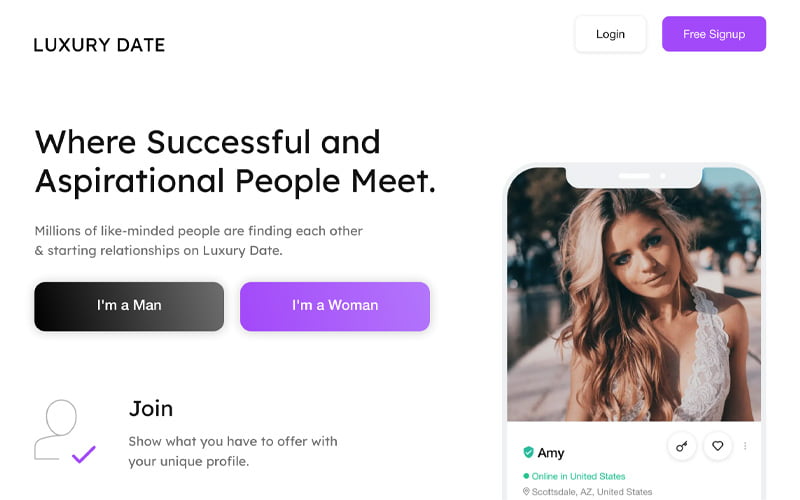 find rich women on luxurydate site