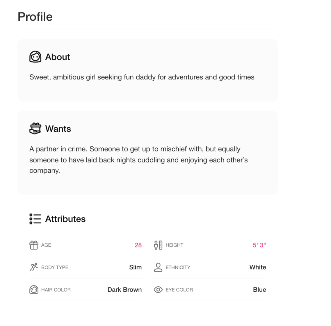 Secret Benefits profiles tips:
