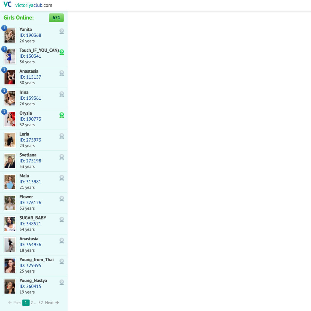 Making contact on VictoriyaClub