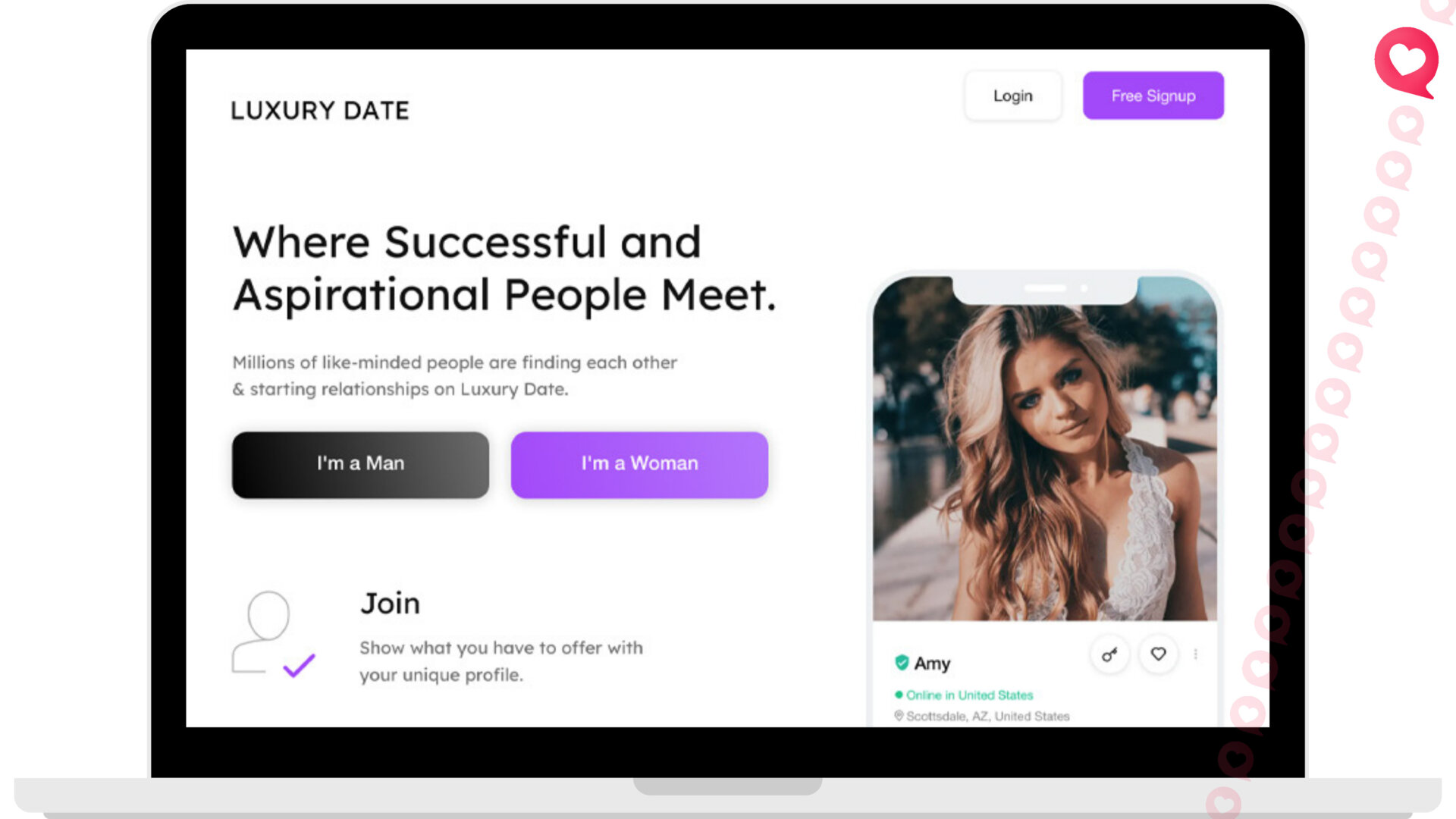 luxurydate - dating site & app in California