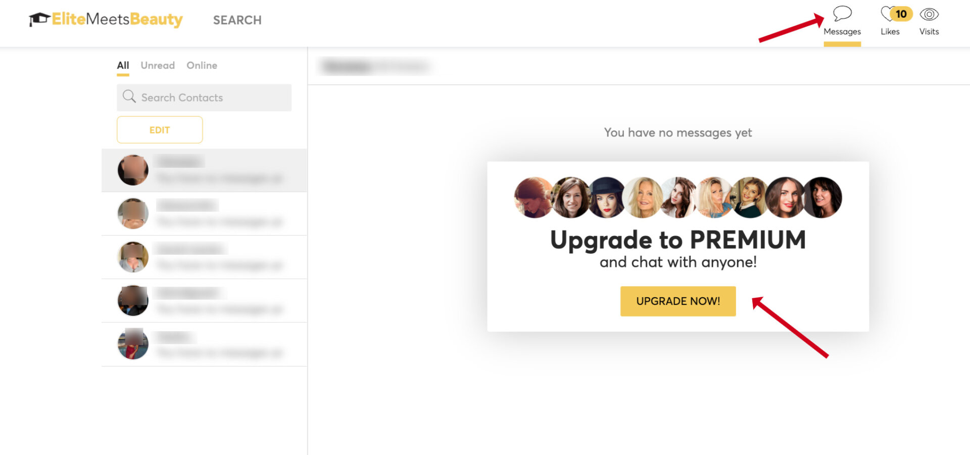 Upgrade to premium to chat with girls EliteMeetsBeauty