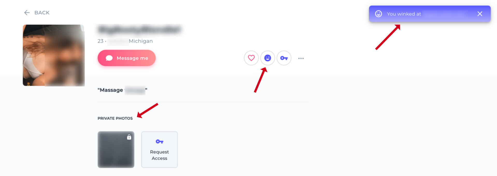 Send winks on ePassion