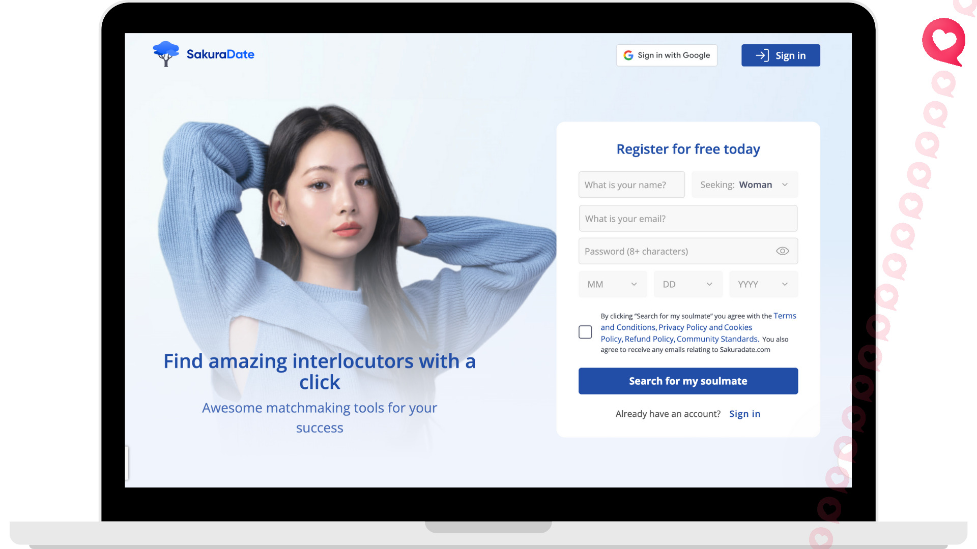 SakuraDate Asian dating site