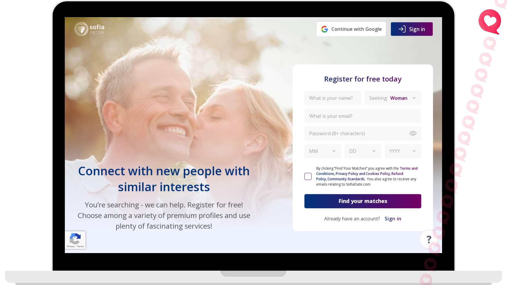 SofiaDate dating site in France