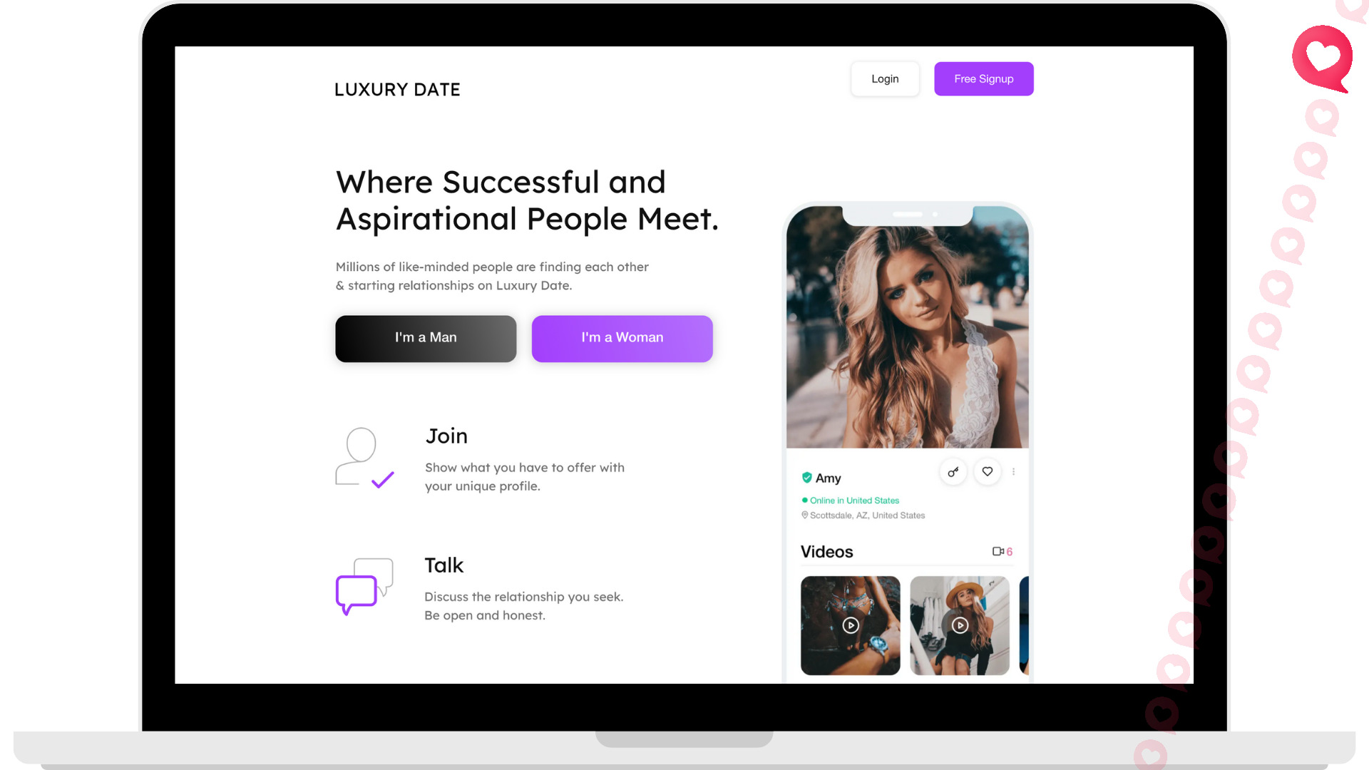 LuxuryDate millionaires dating site