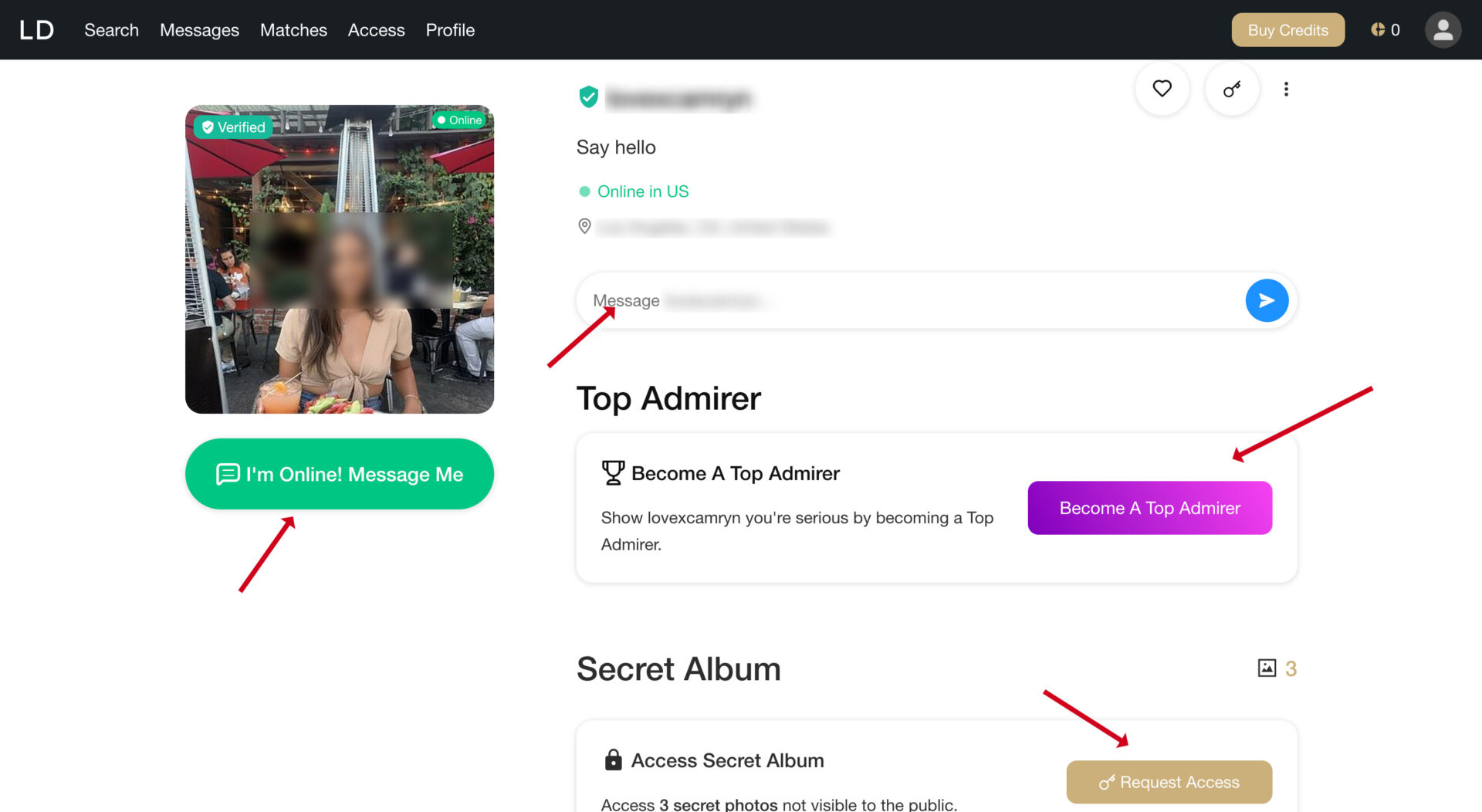 Making contact on Luxury Date