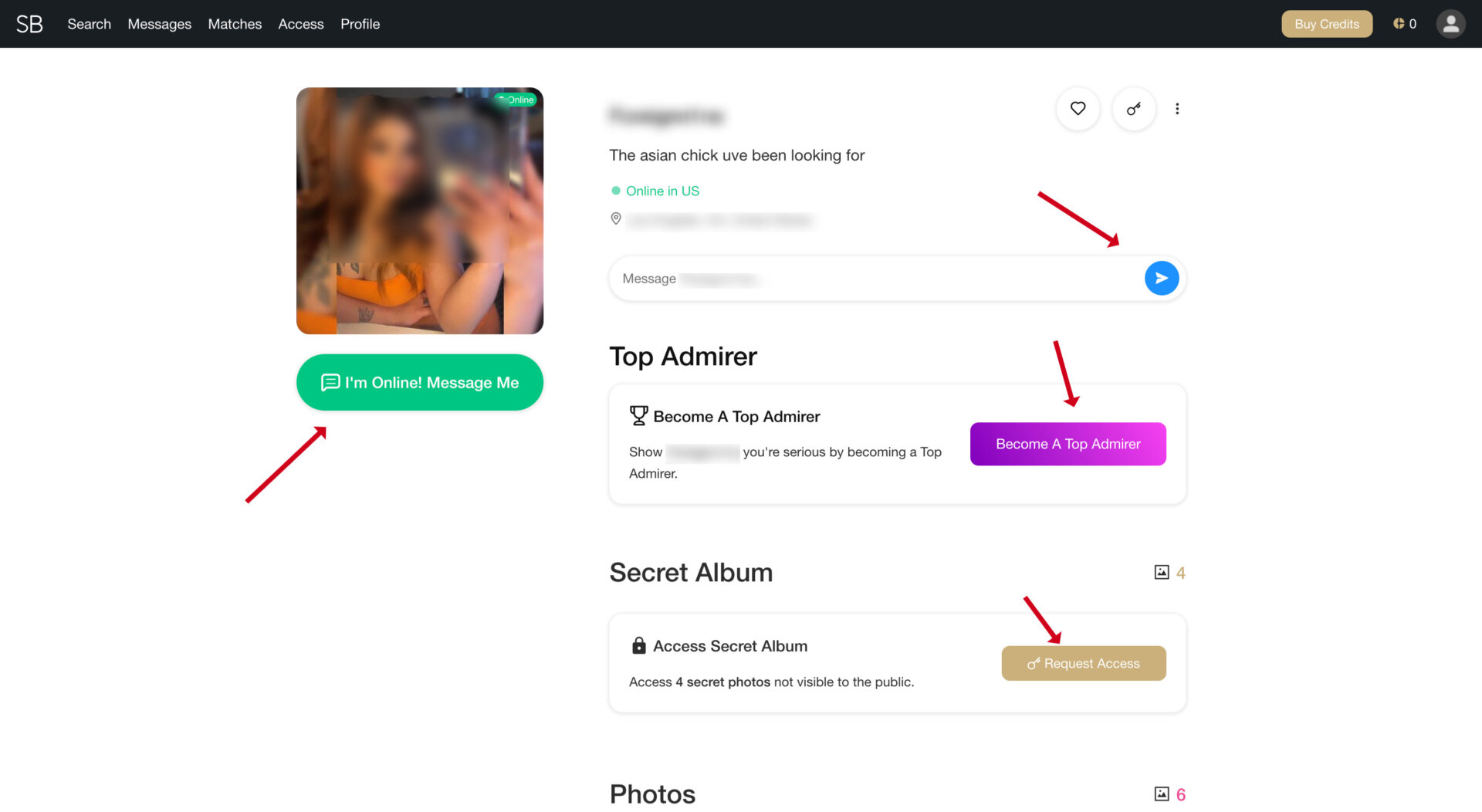 Making contact on Secret Benefits
