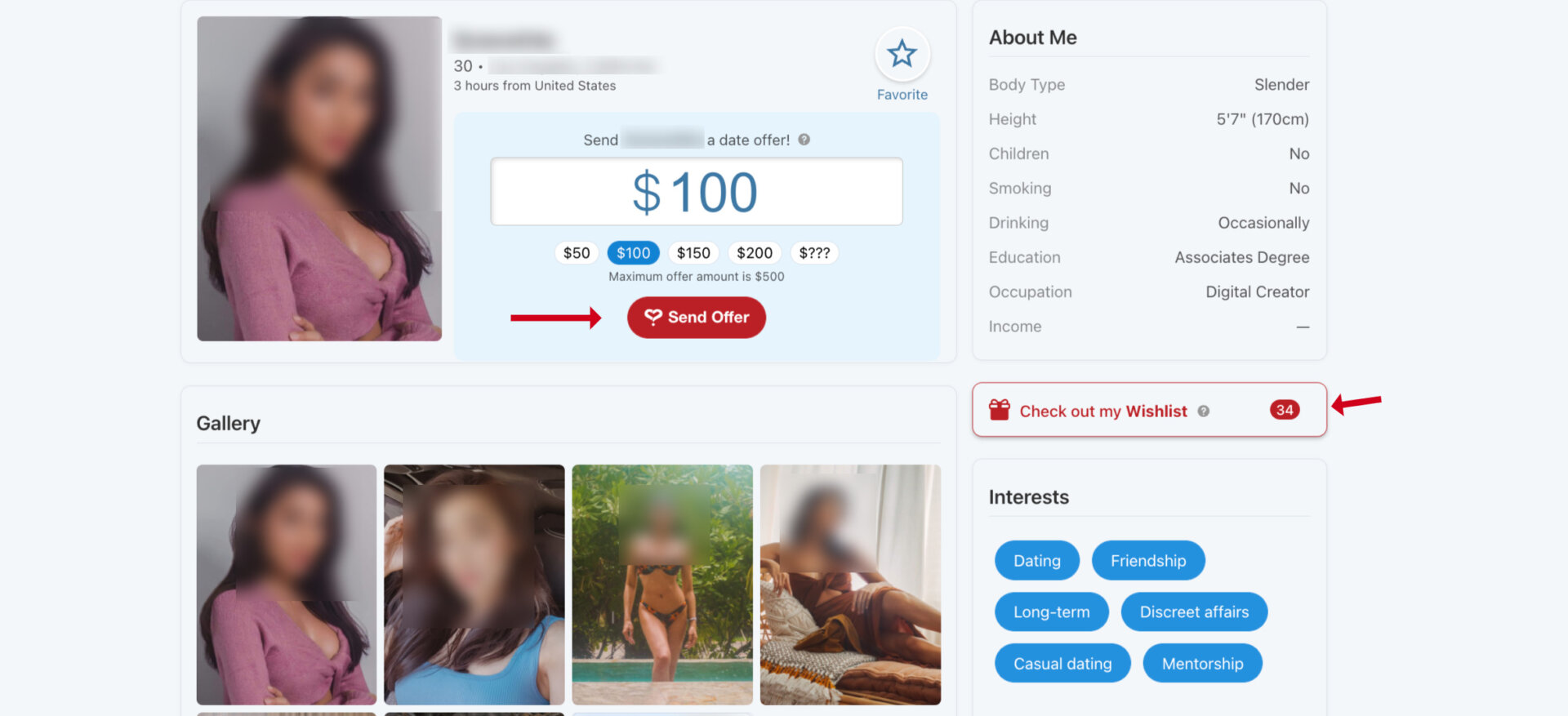 Making contact on WhatsYourPrice