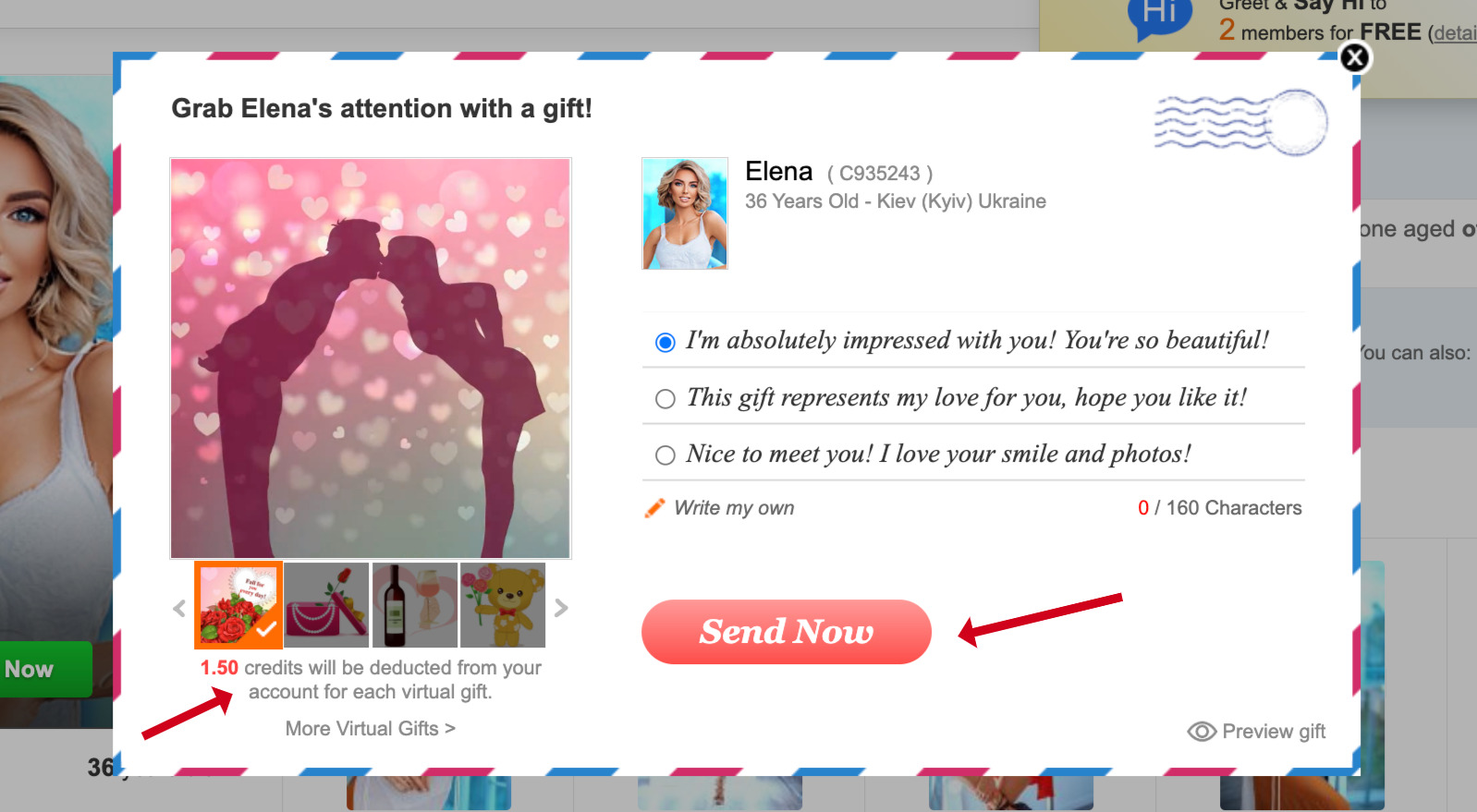 Gifts and flowers features of SingleSlavic