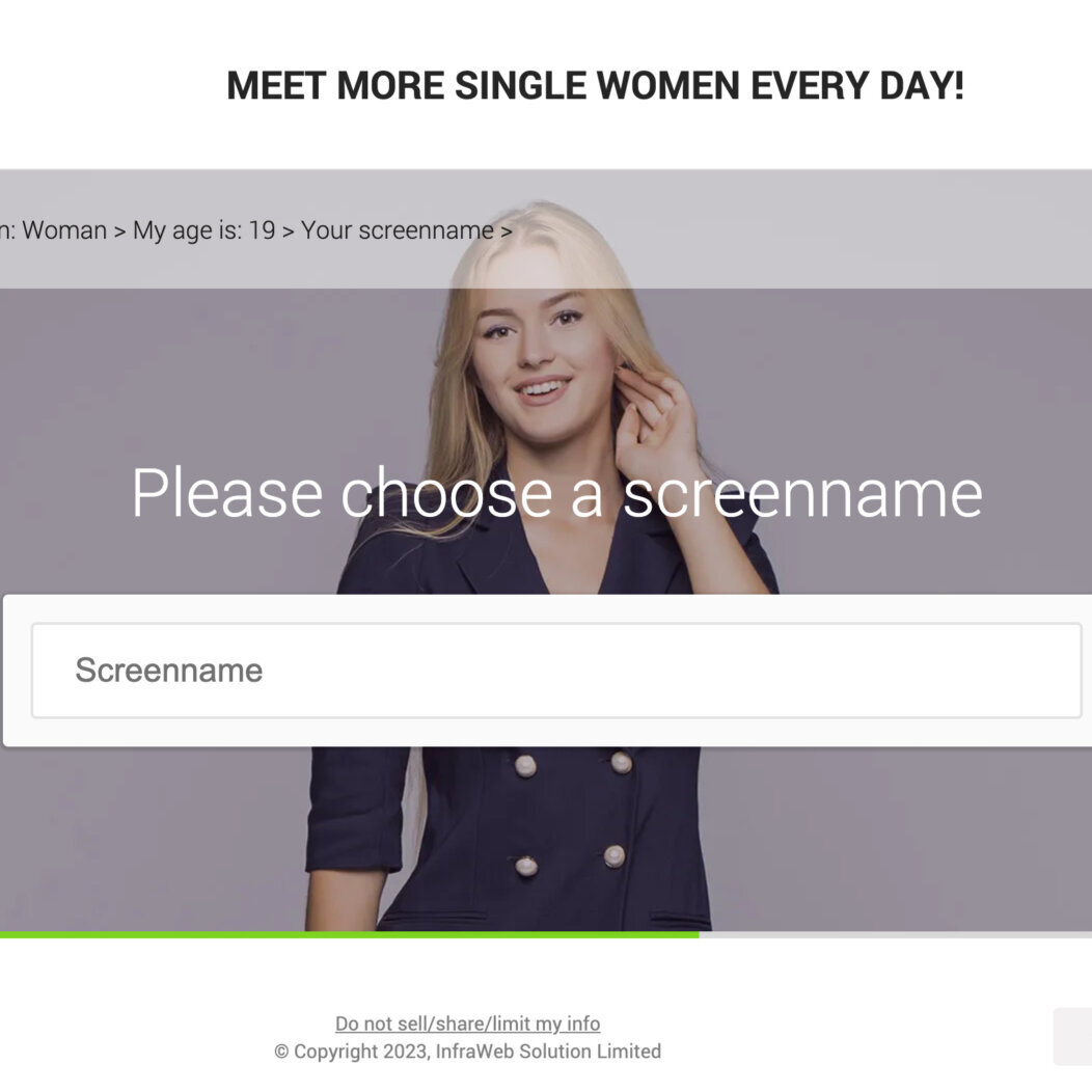 Signing up for Cougar Pour Moi