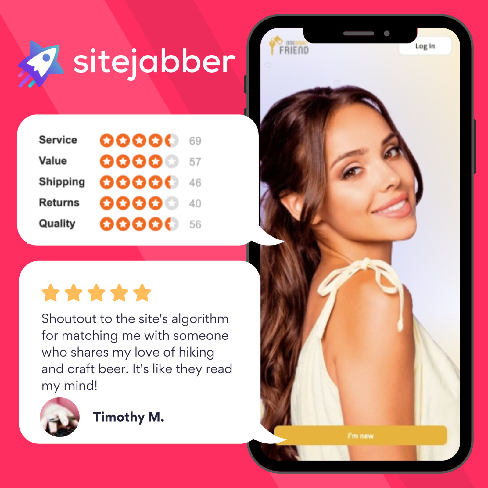 OneNightFriend - user feedback from other sites - Sitejabber