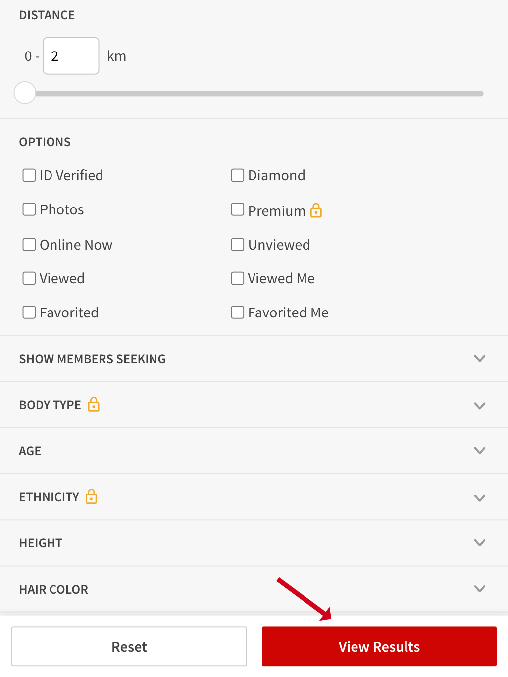 advanced search on seeking