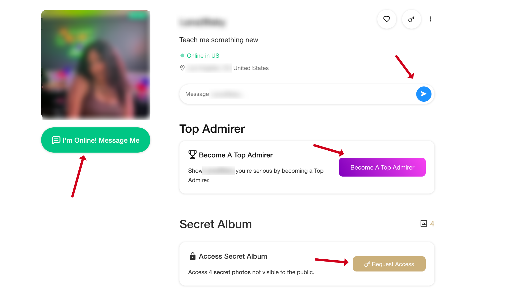 Making contact on MillionaireLove
