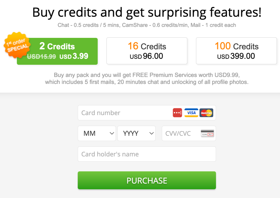 Pricing of UkraineBrides4You