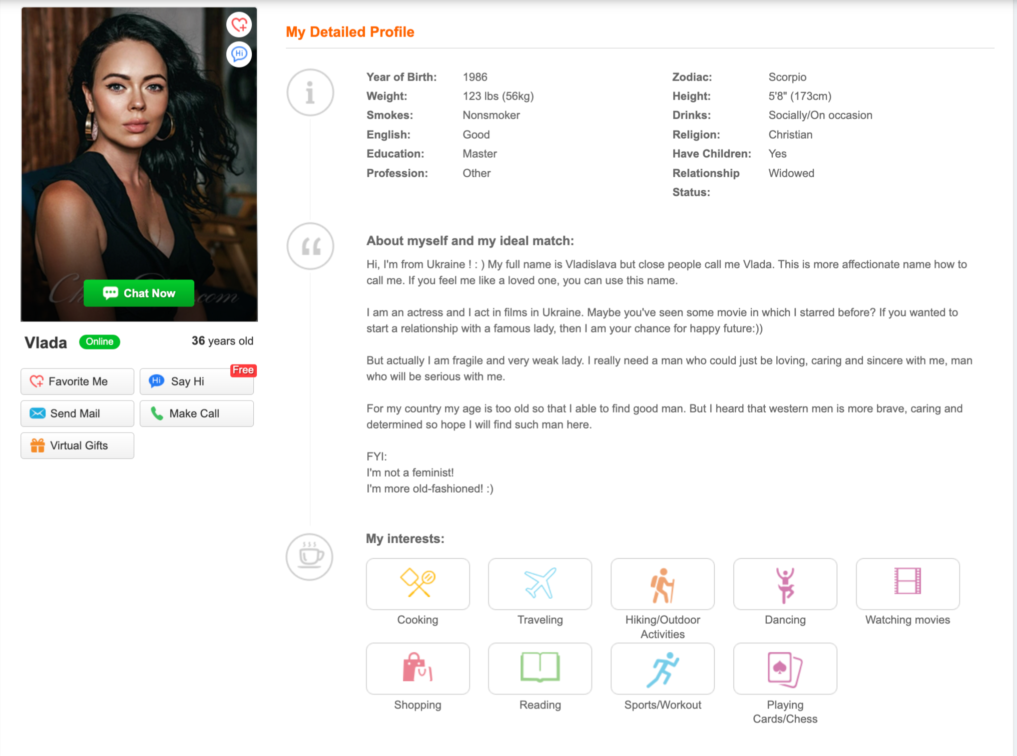 UkraineBrides4You profile