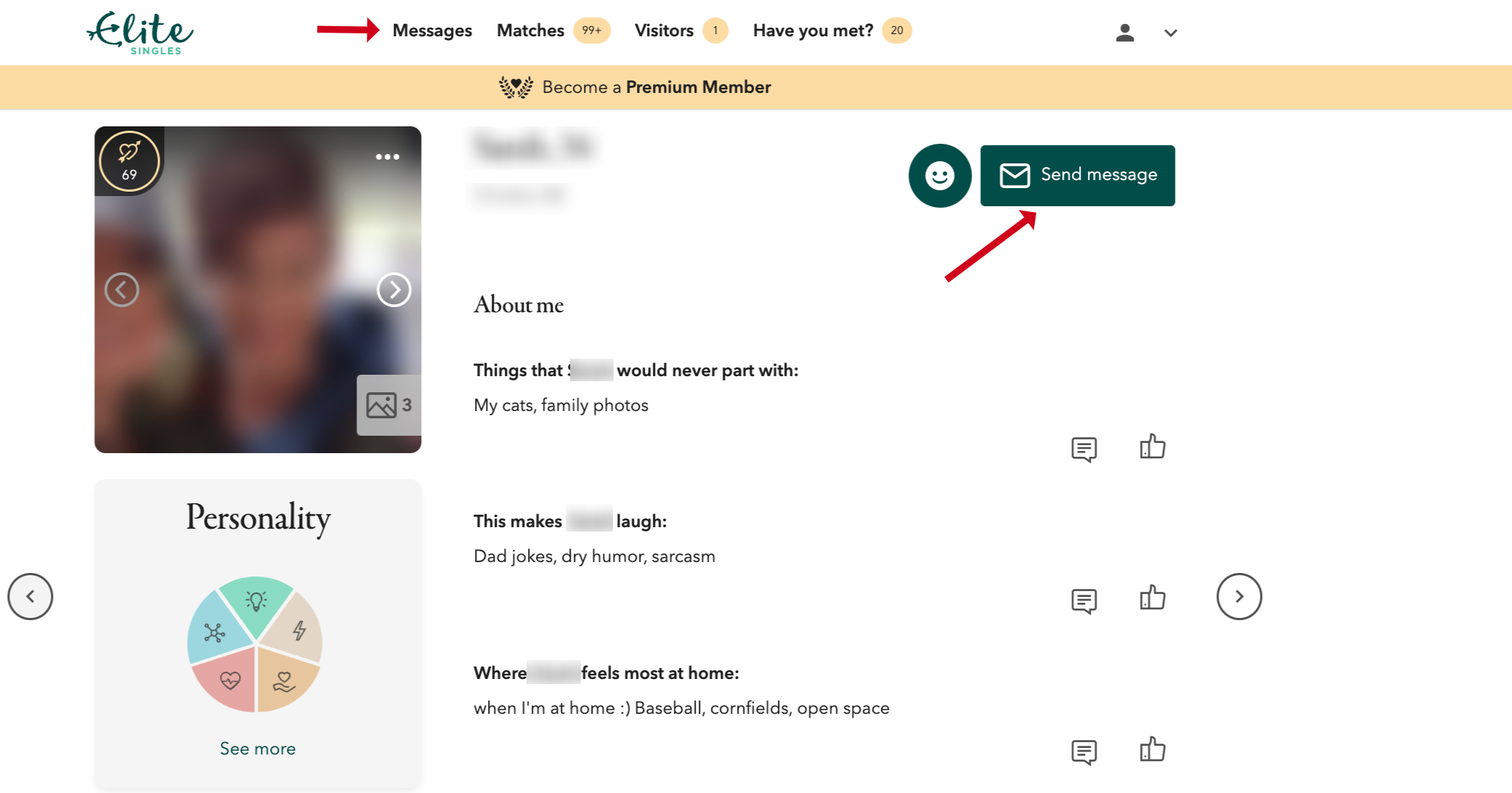 Making contact on EliteSingles