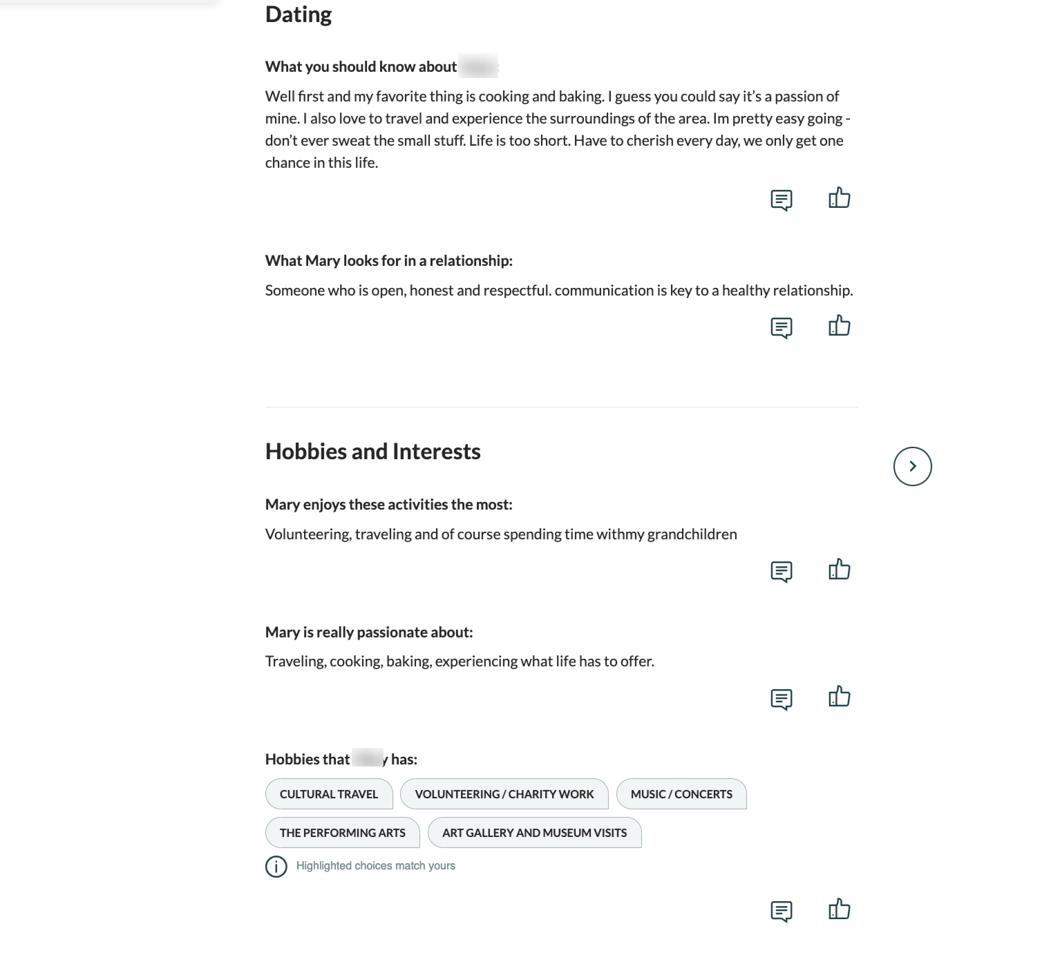 SilverSingles profile