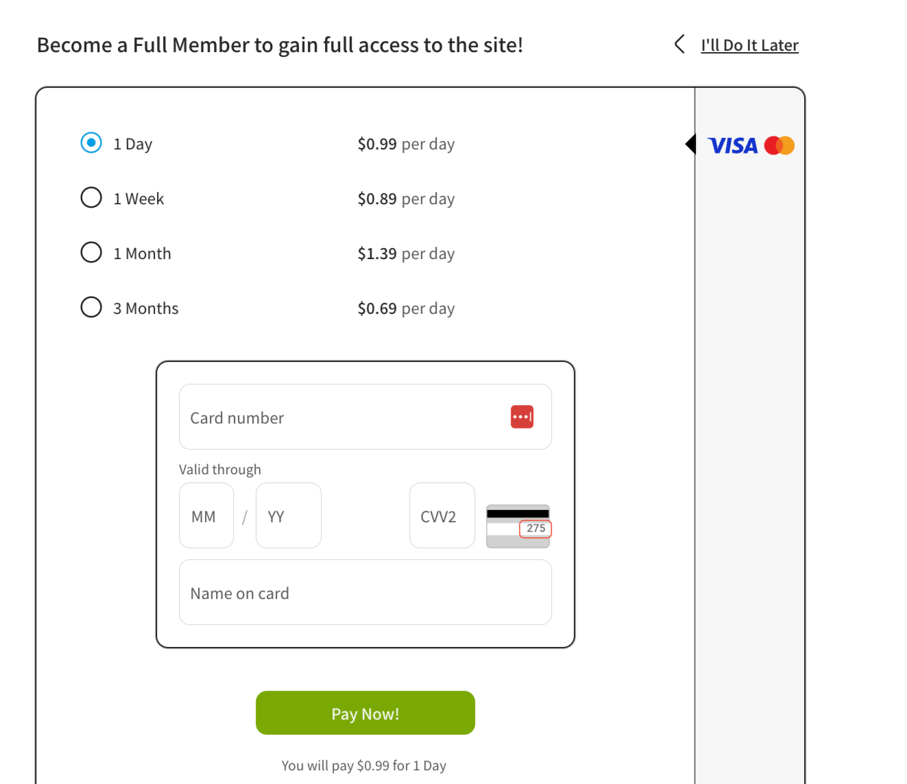GaysGoDating pricing