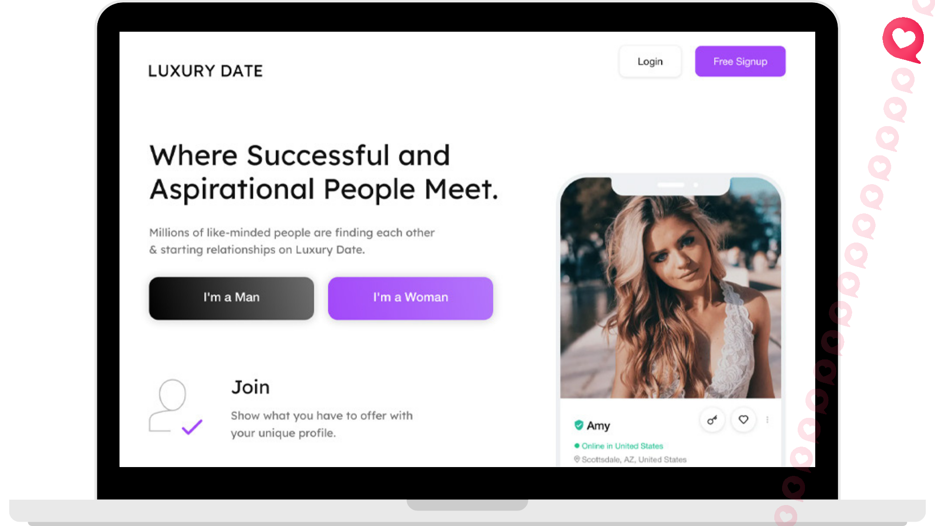 LuxuryDate matchmaking service