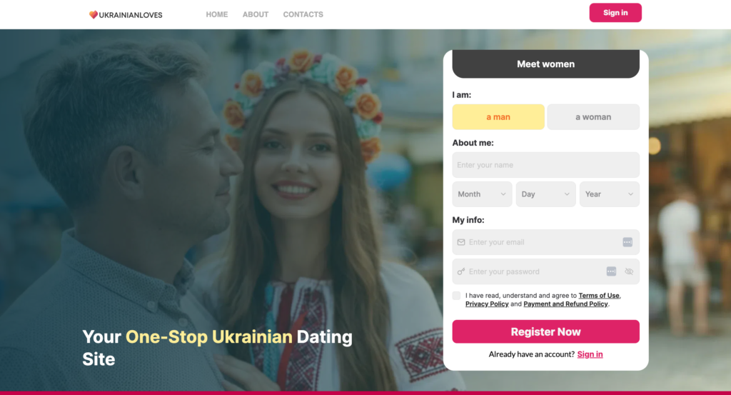 UkrainianLoves dating site