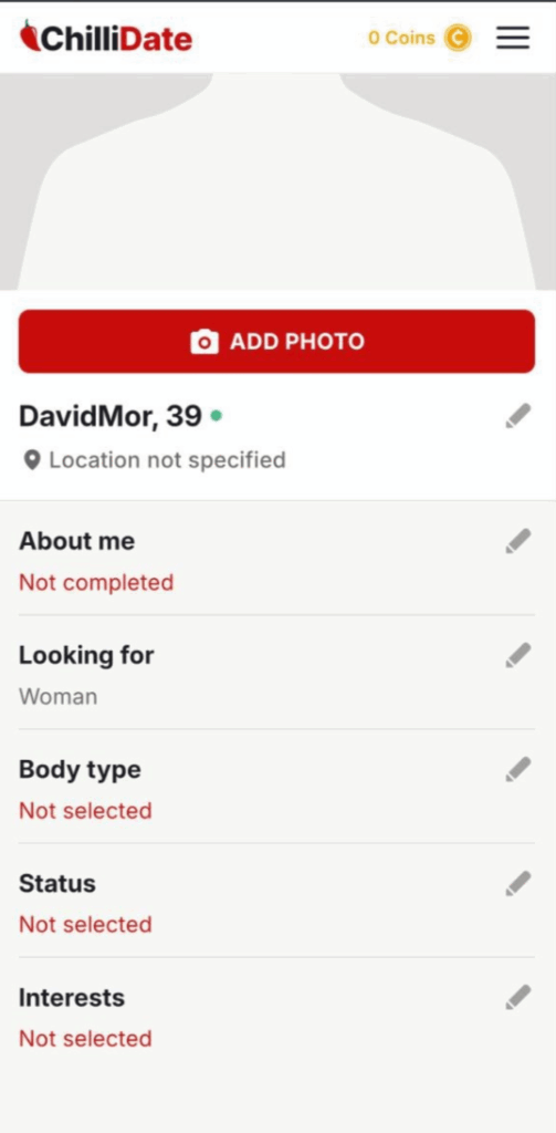 ChilliDate's profile