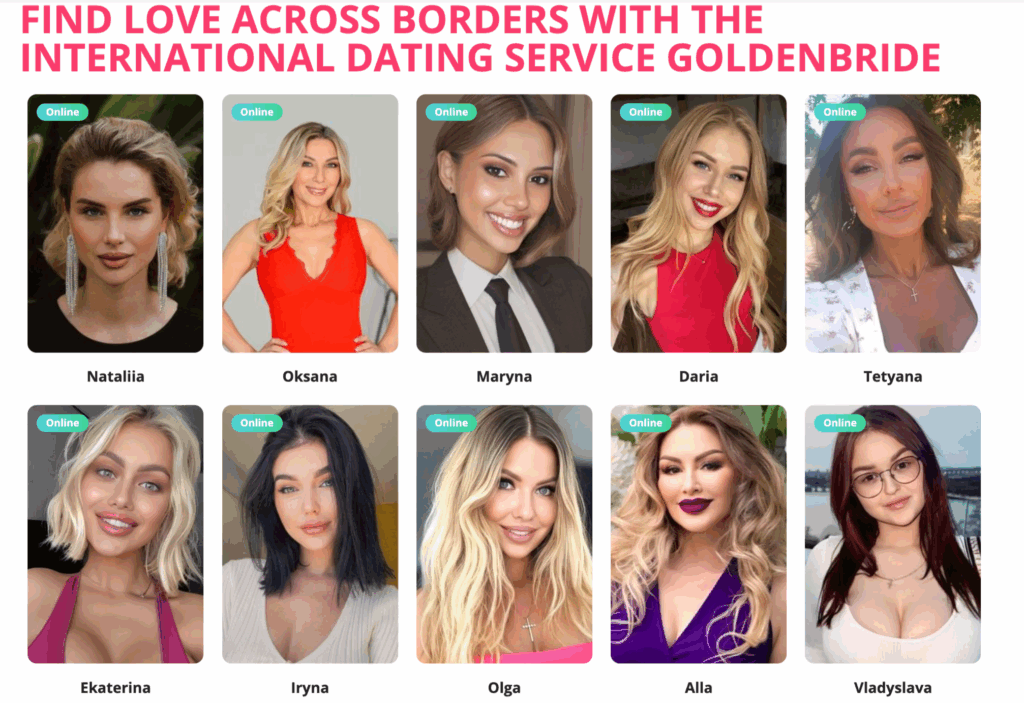 GoldenBride is an international dating site 