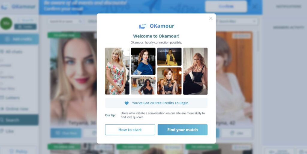 join Okamour site